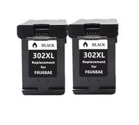 MRHZKE Compatible Ink Cartridge Replacement For 302 302XL Works With DeskJet 1110 2130 4520 NS45 Officejet 3630 3639 5200 Printers(2Pcs black)