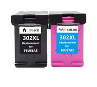 MRHZKE Compatible Ink Cartridge Replacement For 302 302XL Works With DeskJet 1110 2130 4520 NS45 Officejet 3630 3639 5200 Printers(1bk and 1color)