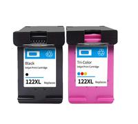 MRHZKE Compatible Refillable Ink Cartridge Works With 122 122XL 4503 4504 4505 4507 4508 4509 5530 5531 5532 5534 5535 5539 Printers(1set HP122XL)
