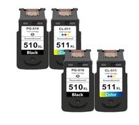 MRHZKE Ink Cartridge PG510 CL511 Compatible With PG-510 CL-511 For Printers IP2700 MP240 MP250 MP270 MP280 MP480 MP490 MP492(2Black 2Color)
