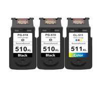 MRHZKE Ink Cartridge PG510 CL511 Compatible With PG-510 CL-511 For Printers IP2700 MP240 MP250 MP270 MP280 MP480 MP490 MP492(2Black 1Color)