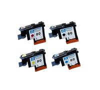 MRHZKE Printhead C4820A C4821A C4822A C4823A Compatible with HP80 1000 1050c 1055 Ink Cartridge Print Head Compatible with 80 Cartridge(1set 4Colors)