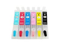 MRHZKE Refillable Ink Cartridge T0801 T0806 Compatible With T0801 Photo Pen P50 PX630 PX650 PX660 PX700W PX701W PX720WD PX730WD Printer Ink Replacement