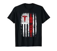MRI Tech American Flag Xray Radiologic MRI Technologist Value Graphic T-Shirt, Men, Black, S