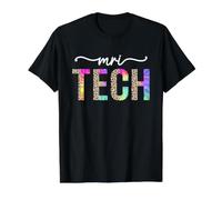 MRI Tech Leopard Tie Dye Xray Radiologic Rad Tech for Women Value Graphic T-Shirt, Men, Black, M