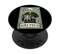 MRI Tech Tarot Card Skeleton Magnetic Resonance Imaging Tech PopSockets Adhesive PopGrip
