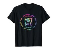MRI Tech Tie Dye Xray Radiologic Rad Tech for Women Men Value Graphic T-Shirt, Men, Black, L