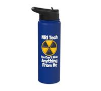 MRI Tech You Can't Hide Anything from Me Quote Radiology Stainless Steel Insulated Water Bottle