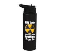 MRI Tech You Can't Hide Anything from Me Quote Radiology Stainless Steel Insulated Water Bottle