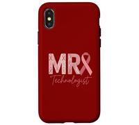 MRI Technologist Pink Ribbon Breast Cancer Awareness Radiolo Case for iPhone X/XS