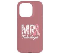 MRI Technologist Pink Ribbon Breast Cancer Awareness Support Case for iPhone 15 Pro