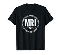 MRI Technologist Radiology MRI Tech Xray Radiologic Rad Tech Value Graphic T-Shirt, Men, Black, M