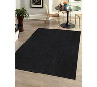 Mrida Weave 3x5 Ft Black Jute Area Rug, Boho Chic Natural Jute Area Rug - Hand-Braided, Rustic Farmhouse Decor for Living Room, Dining Room, and Bedroom
