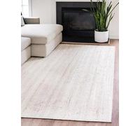 Mrida Weave 4x7 Ft Off White Jute Area Rug, Handmade Braided, Farmhouse Boho Style, Durable & Pet-Friendly Rug for Living Room, Dining Room, and Bedroom