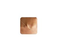 Mridiya Gold/Silver Box Chain Necklace for Women Chocker Small Charm Evil Eye Star Pearl Simple Cute Pendant Boho Trendy Layered Jewelry for Birthday Gift, Brass, No Gemstone