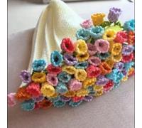 Mrinb Crochet Blanket Kit, DIY Handmade Rose Blanket Crochet Flower Bouquet, Soft and Lightweight Knitted Flowers Bouquet Throw Blankets for Beginners, Mothers Day Gifts