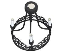 Mrisata 1:12 Ratio of Doll House Chandelier Ceiling Lamp 4 Heads Lifelike Miniature Doll House Round Pendant Lamp