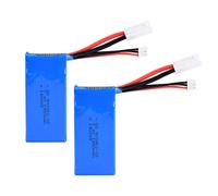 Mrisata 2pcs 7.4V 1500mAh 25c 2s with Small Plug Battery for Ft009 Rc Ship Rc Model Batteries, 7.4V 1500mAh Lipo Batteries, Rechargeable Battery T Plug