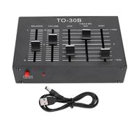 Mrisata 3 Band Stereo EQ Equalizer Preamp, with Isolated Booster Power Supply for Signal Purity, HIFI High Fidelity Low Noise, Volume Balance Control, for Turntables Guitars Spea