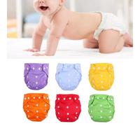Mrisata Adjustable Baby Cloth Diapers, Washable Reusable Soft Breathable with 10 Buckle Elastic Waist for Infant