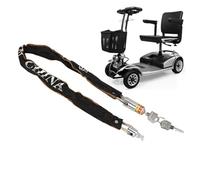 Mrisata Anti Theft Motorcycle Mobility Scooter Chain Lock, 80cm 31.5in Security Motorcycle Mobility Scooter Bike Lock with Non Woven Cloth Cover Galvanized Coating