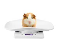 Mrisata Digital Pet Scale, Accurately Weighs Kittens, Rabbits, or Puppies, Portable, Compact, White, Up to 3000g, Ideal for Pets