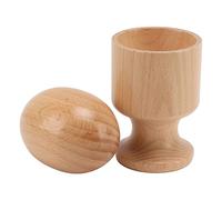 Mrisata Egg Cup Puzzle Toy, Wooden Grasping Practice Project Fitting Exercise for Fine Motor Skills, with Beech Wood Material, for Baby Toddler Early Education Gift