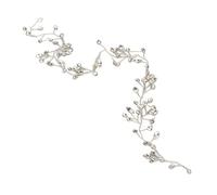 Mrisata Elegant 14.8 Inch Long Hair Rank with Rhinestones, Hair Part Made of Strong Alloy Wire with Crystals for the Bride, Ideal for Wedding Ceremonies and Parties
