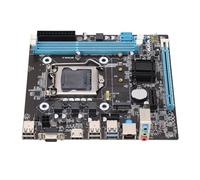Mrisata H81 Gaming Motherboard, LGA 1150 Micro ATX PC Motherboard, Dual Channel DDR3 M.2 NVMe NGFF SATA 6Gb/s PCIe Slot Support for Core I3 I5 I7 for E3 V3 for G Series, Mrisatahe86v5dfua