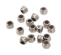 Mrisata Iron Locking Nuts 40PCS RC Rad Lock Nuts Iron M2.5 Sixtkanteling -Set -Kit for 1/18 Climbing Cars (Silver)