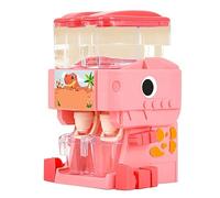 Mrisata Kids Water Dispenser - Dual Outlet Mini Dinosaur Shape Cute Water Dispenser for Kids with Cups - Rotary Arm and Leg - Dual Water Tank (Pink)