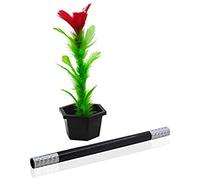 Mrisata Magical Wand To Flower Trick Toy Amazing Magic Prop For Stage Performances And Parties Plastic 22cm Fun For Magicians Kids Adults (Green)