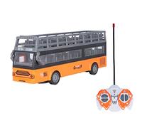 Mrisata RC School Bus Toy, 1:24 Scale Remote Control Double Decker Bus with 4 Channel Control, Opening Doors, Acceleration and Deceleration (QH204 9 Sightseeing)