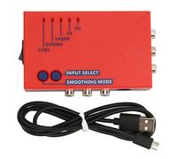 Mrisata RetroScaler 2x, Zero Latency Video Converter for 240p 480i 288p 576i NTSC PAL to 480p 576p HDMI Output, with Pass Through Mode for Compatible with Retro Gaming Consoles (Red)