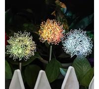Mrisata Solar Dandelion Lights Outdoor, 1 Pack Solar Powered Garden Stake Lights for Patio, Lawn, Garden, Yard Decoration (B)