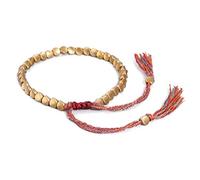 Mrisata Tibetan Bracelet Handmade Tibetan Buddhist Bracelet Braided Lucky Rope Bangles For Women Men Adjustable Unisex Design Durable Brass Beads (Golden)