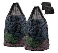 Mritrit 2Pcs Extra Large Mesh Laundry Bag with Drawstring 70×90cm Machine Washable Net Laundry Bag for Delicates Travel Home College Dorm Heavy Duty Protects Clothes from Snags and Tangles (Black)
