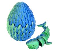 Mritrit 3D Printed Dragon Eggs with Shark Inside, 3D Dragon in Egg, Surprise Shark Egg Toy for Children, Adults, Easter, Christmas Day, Desk Decoration (Blue)