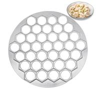 Mritrit Pelmeni Mold 37 Holes Form, Dumpling Maker Machine, Aluminum Kitchen Tool for Dumplings, Wonton, Baozi, Ravioli or Samosa, Non-Stick Mould, Russian Dumpling Press (Silver)