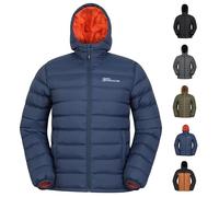 MRK Warehouse Season Mens Padded Jacket - Water Resistant Jacket, Lightweight, Warm, Lab Tested to -30C, Microfibre Filler - for Travelling, Walking (UK, Alpha, L, Regular, Regular, Navy)