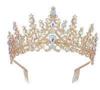 Mrkeung Birthday Crown Tiara for Women Jewelry Princess Queen Sash King Headband Wedding Party Accessories-101