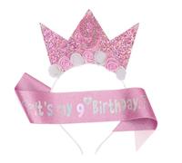 Mrkeung Birthday Crown Tiara for Women Jewelry Princess Queen Sash King Headband Wedding Party Accessories-746