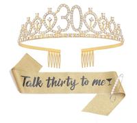 Mrkeung Birthday Crown Tiara for Women Jewelry Princess Queen Sash King Headband Wedding Party Accessories-188