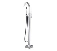 MRKU Bathtub Taps with Shower Floor Mounted Bath Filler with Hand Single Handle Bathroom Mixer with Diverter