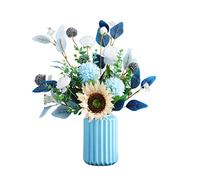 MRKU Beautiful Artificial Flower With Ceramic Vase for Home Wedding Decorations Autumn Bouquet