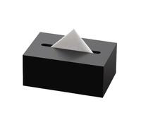 MRKU Black Acrylic Snap-on Light Luxury Napkin Facial Dispenser For Office Hotel Homestay