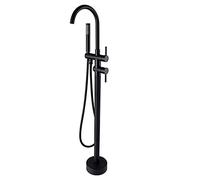 MRKU Floor Mount Tub Filler Brass Freestanding Bath Taps and 360° Swivel Spout