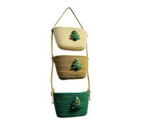 MRKU Folding Laundry Basket Household Storage Under Sink Boxes Over The Door 3 Layers Nursery Hangable Boho Organizer