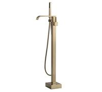 MRKU Shower System,Waterfall Spout Tub Filler Floor Mount Bathroom Taps Brass Single Handle