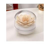 MRKU Toothpicks Dispenser Toothpick Box Holder Fashion Creative Plastic desktop Lotus shape with lid cotton swab storage Chic